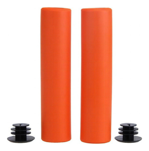 Manopla Punho Bike Mtb High One Silicone 135mm - Laranja