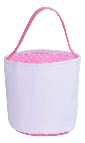 Bolsa De Cubo De Caza De Huevos De Pascua Para Niños Rosa