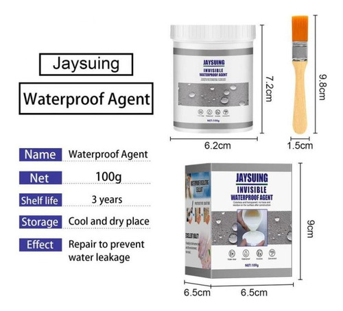 Revestimiento Impermeabilizante Y Sellador Jaysuing, 100 G