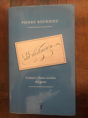 Libro Pierre Bourdieu - La Distinción