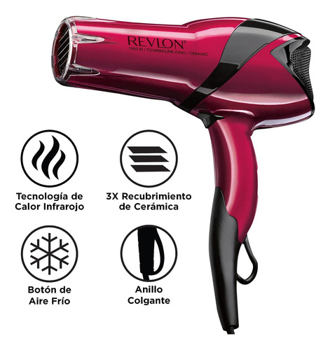 Secadora De Cabello Revlon Rvdr5105la1n2 2 Vel Con Concentra