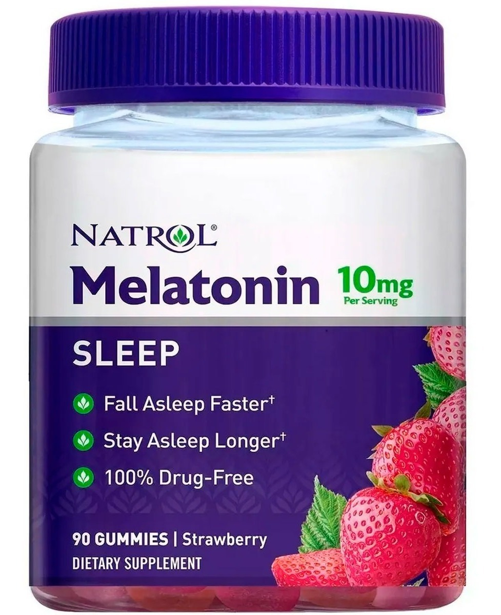 Melatonina Natrol 10 Mg | Descanso & Relajación | 90 Gomitas Sabor Fresa