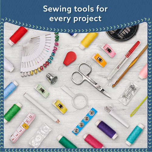 Kit de costura para adultos y niños – Pequeño juego para principiantes con  hilo multicolor, agujas, tijeras, dedal y clips – Kits de reparación de