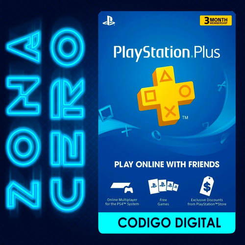 Tarjetas Playstation Plus3 Meses Suscripción Psn Online