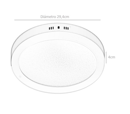 Panel Plafon Led 24w Spot Redondo Luz Blanco Calido Circular