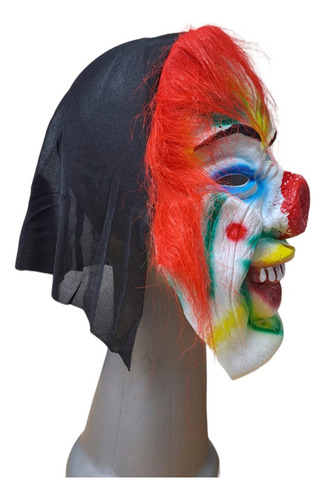 Máscara Payaso C/pelo Adultos Halloween - Cienfuegos - Color Multi