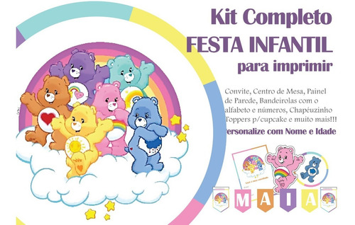 Kit Festa Infantil Para Imprimir - Ursinhos Carinhosos