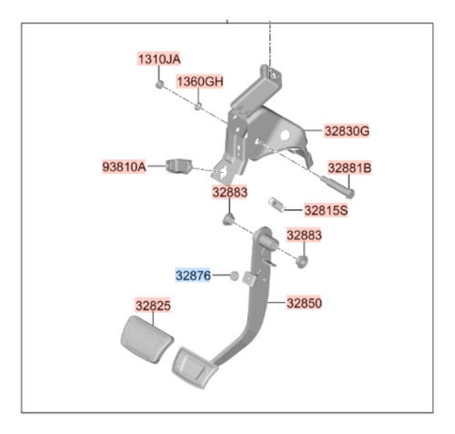 Bucha Do Pedal Do Freio Hyundai E Kia 3287625000 Kit 5 Unid.