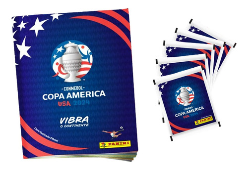 Conmebol Copa América Usa 2024 - Álbum Com 25 Figurinhas 