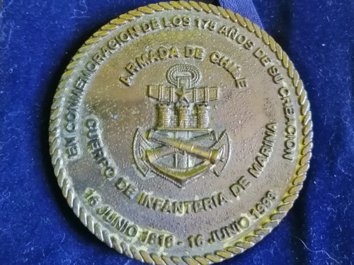 Medallon 175 Años Infanteria De Marina Armada De Chile