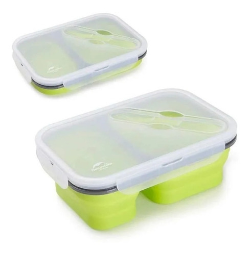 Plato Taper Lunchera Vianda Plegable Silicona Microondas 950