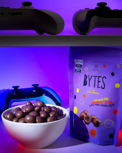 Drageado de Chocolate Bytes de Uva Passa 100g Cacau Show