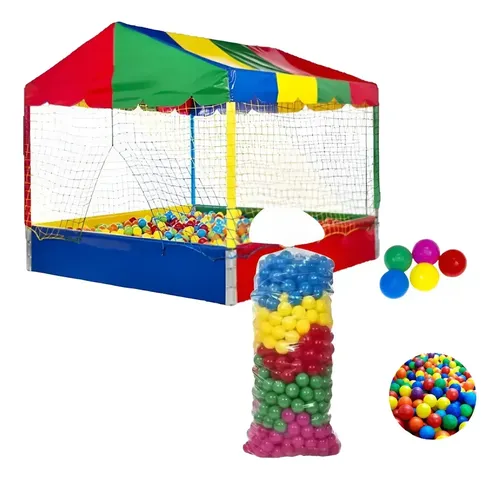 Piscina Infantil 1,5m Com 1000 Bolinhas Para Festa | Parcelamento sem juros