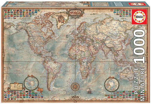 Imagen 2 de 3 de 16764 Mapa Político Miniatura Rompecabezas 1000 Piezas Educa