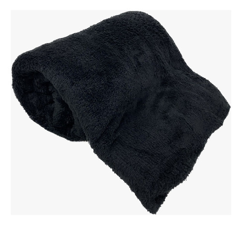 Manta Microfibra Lisa Casal Cobertor Soft Veludo 2,20mx1.80m Cor Preto