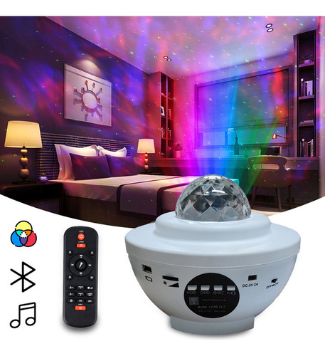 Lámpara Led Con Proyector De Cielo Nocturno Ocean/wave Star