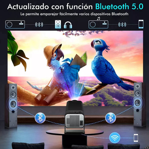 Proyector Acadoi Powerlite Hy320 1200lm Negro 127v Proyector Hd 8k Android 11 Wifi Full Projector Real 180 Lúmenes Ansi