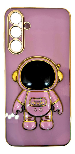Funda Con Soporte Astronauta 3d Para Samsung A25 Violeta