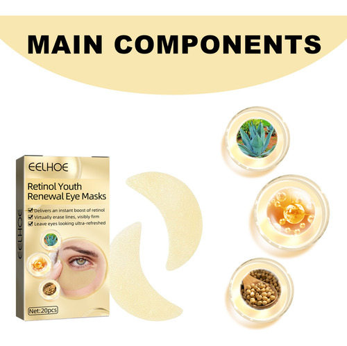 Y Retinol Eye Mask Máscara De Olhos Para Olheiras E Rugas A