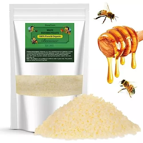 Beesworks® Pellets de cera de abeja blanca orgánica - 14 oz