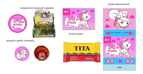 Kit Imprimible Candy Bar Gata Gatita Marie 100% Editable Ppt