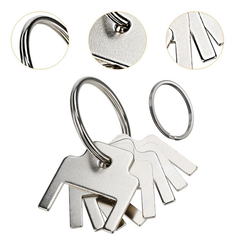 2 X 5pcs Dispenser Keys, Chaves Universais Chaveiros Anéis
