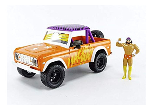 Jada Toys Wwe 1:24 1973 Ford Bronco Die-cast Car Con 2.75  