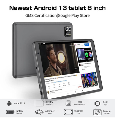 Tablet 8 Polegadas Pritom Mod. L8 64gb/4gb Android 13