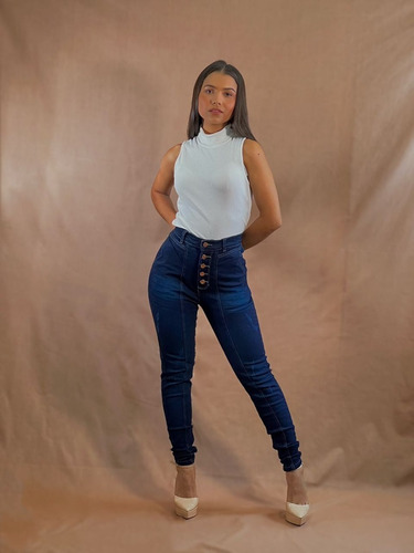 Imagen 10 de 10 de Jeans Stretch Para Damas Azules Marca Isle