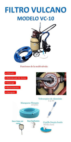 Imagen 2 de 2 de Filtro Vulcano Vc-10 Todo Incluido Listo Para Usar