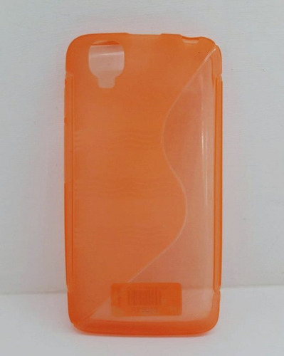 S106 Lanix Silicon Naranja Tpu Sencillo Traslúcido