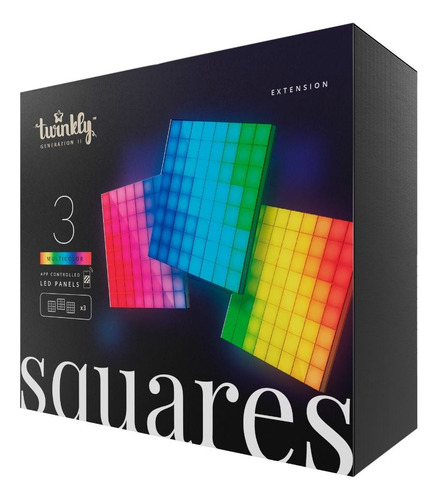 Kit Extensión - Twinkly Squares 3 Paneles De Pared Led Wifi