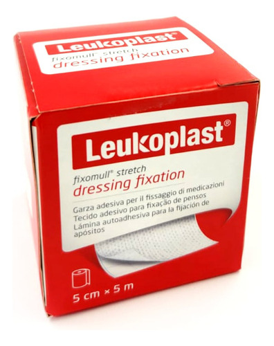Leukoplast Fixomull 5cm. X 5mts. Para Fijación De Apósitos Color Blanco