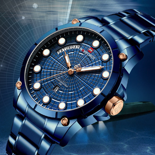 Naviforce Nf9152 Homens Marca Relógio De Quartzo Luminoso M