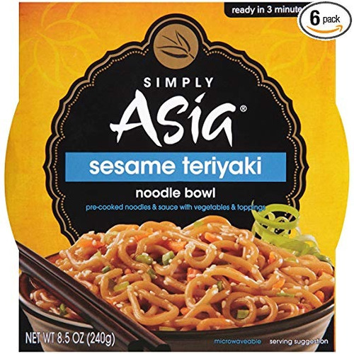 Simplemente Asia Sésamo De Teriyaki Noodle Bowl Con Semillas