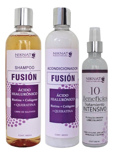 Kit Reparación Intensiva Cabello Dañado -10 Beneficios 3pz