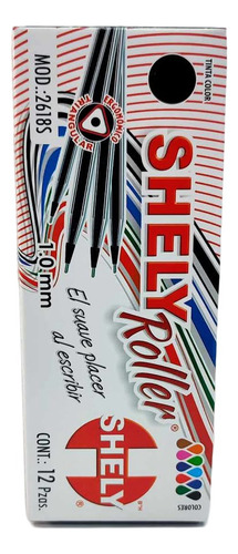 Boligrafo Shely Roller Negro C/12 Mod:2618s Negro Negro