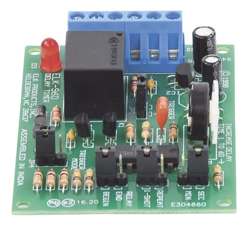 Modulo De Relevador Con Temporizador 10 A 125vca 1s A 60 Min