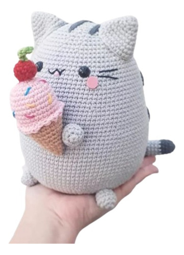 Muñeco Gato Pusheen - Amigurumi Tejido - Pipelino