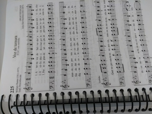 Hinário Cantor Cristão Espiral Letra Grande C/ Música Preto