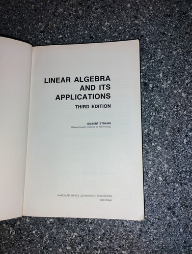 Linear Álgebra And Its Appications (Usado)