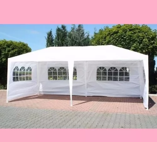 Carpa Para Fiestas De 3x6 Metros Blanca Con Paredes Lateral