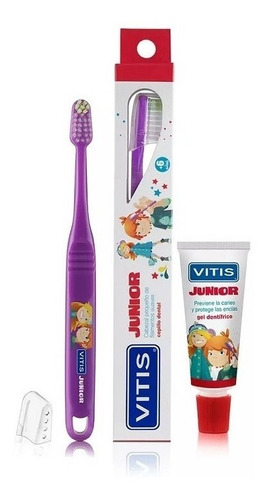 Vitis Junior Pack Cepillo Dental + Gel Dental 15g Niños 6+