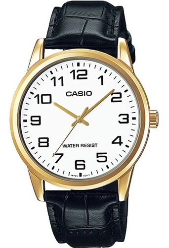 Reloj Casio  Mtpv001 Hombre Correa Piel *watchsalas* Full