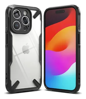 Funda funda protectora Ringke Fusion negro con diseño para iphone 15 pro por 1 unidad