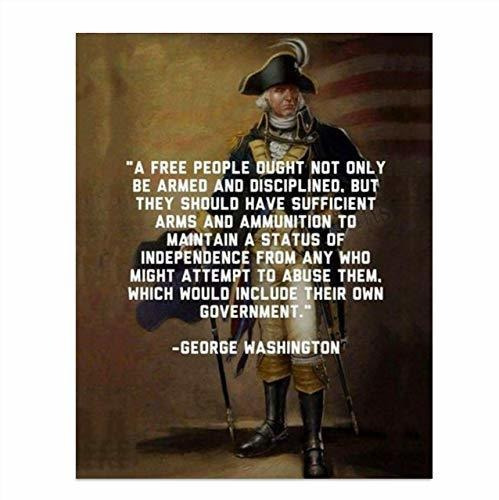 Pósteres George Washington Quotes Wall Art- Right To Bear Ar