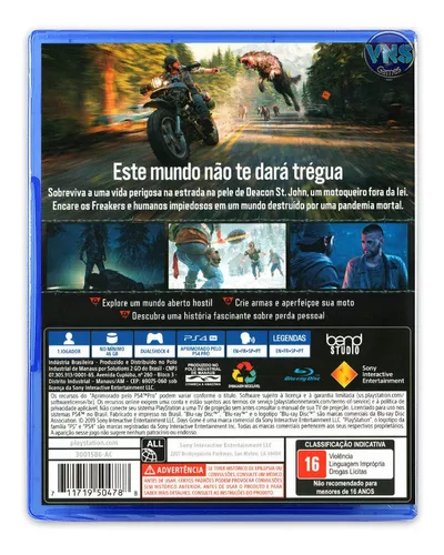 Jogo Days Gone Ps4 Mídia Física Lacrado Português + Nf