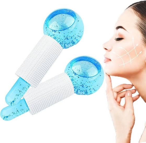 Masajeador Facial Crioterapia Frio Ice Roller Rostro 2 Bolas