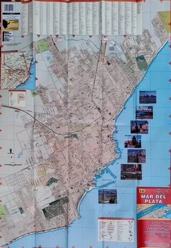 Mapa De La Ciudad De Mar Del Plata Incluye Sentido De Calles