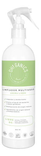 Limpiador Multiusos 500 Ml Aroma Fresco A Limon Ohganics